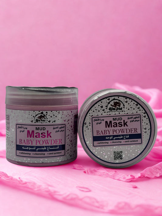 Masque visage à l'argile et à la poudre pour bébé