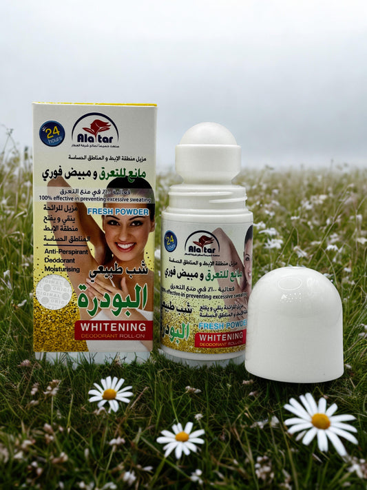 Déodorant et blanchissant instantané au parfum de poudre