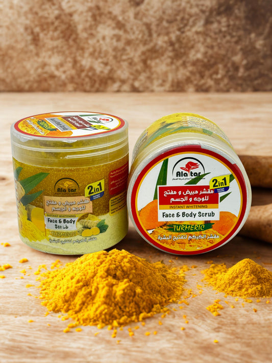 Gommage visage et corps au curcuma