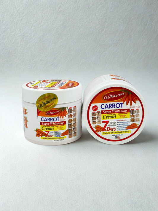 Crème à la carotte pour les mains et le corps