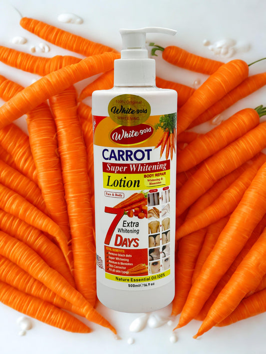 Lotion blanchissante à la carotte