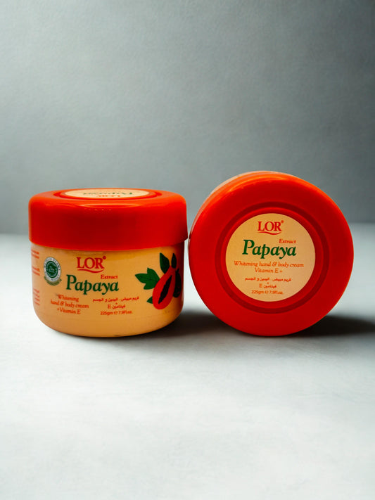 Crème blanchissante pour les mains et le corps à la papaye