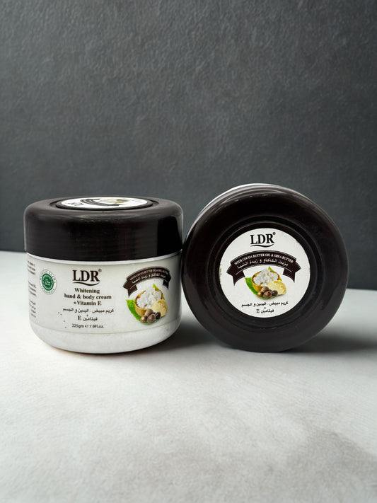 Crème éclaircissante pour les mains et le corps au cacao et au beurre de karité