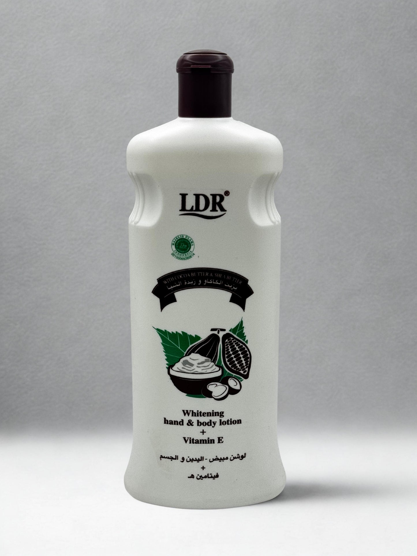 Lotion blanchissante pour les mains et le corps au cacao et au beurre de karité