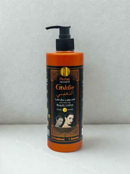 Lotion corporelle dorée