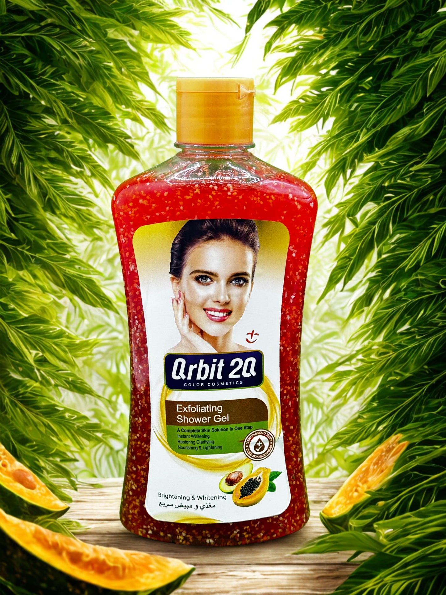 Exfoliating and skin lightening shower gel 