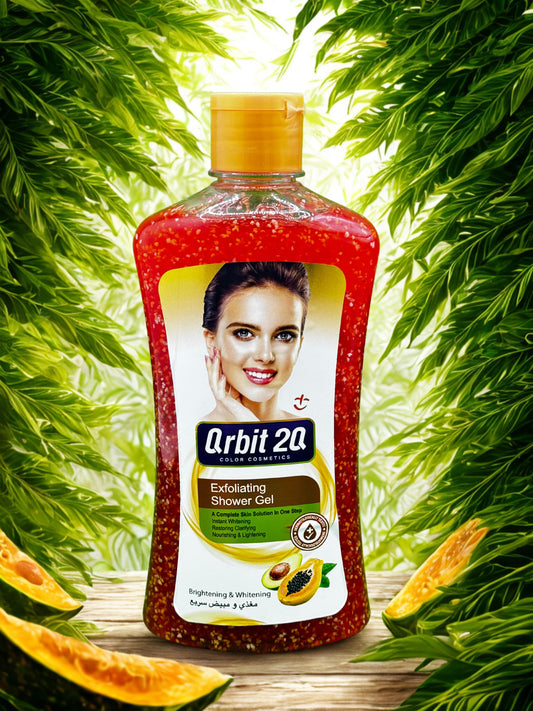 Exfoliating and skin lightening shower gel 