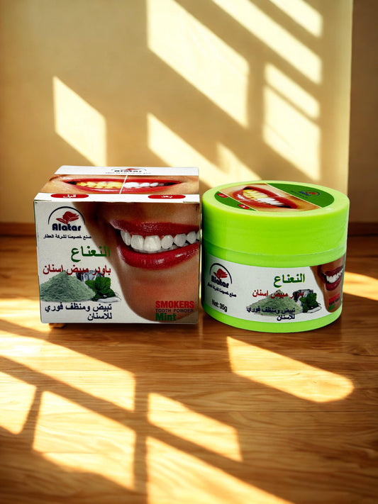 Mint powder for teeth whitening